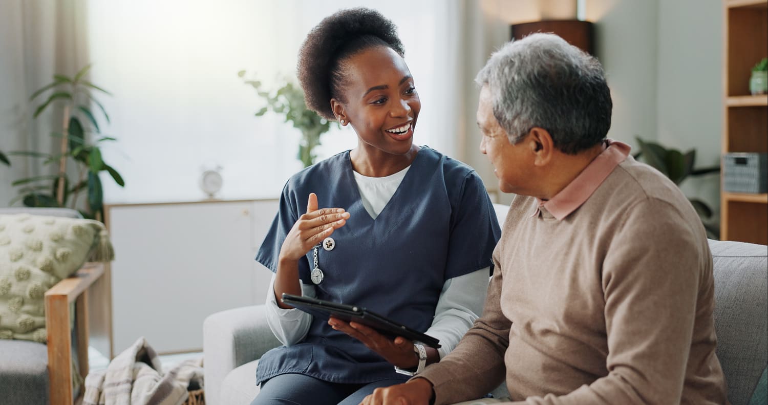 Choice Home Care caregiver meeting care needs